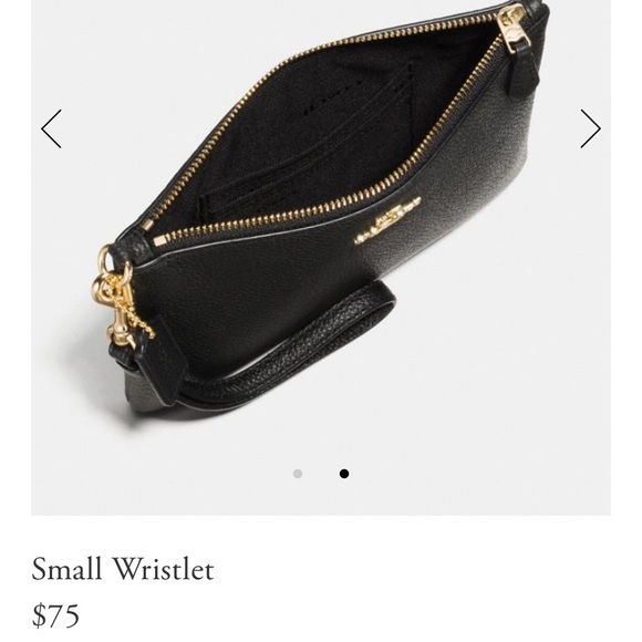 Coach Black leather Wristlet - Picture 2 of 8